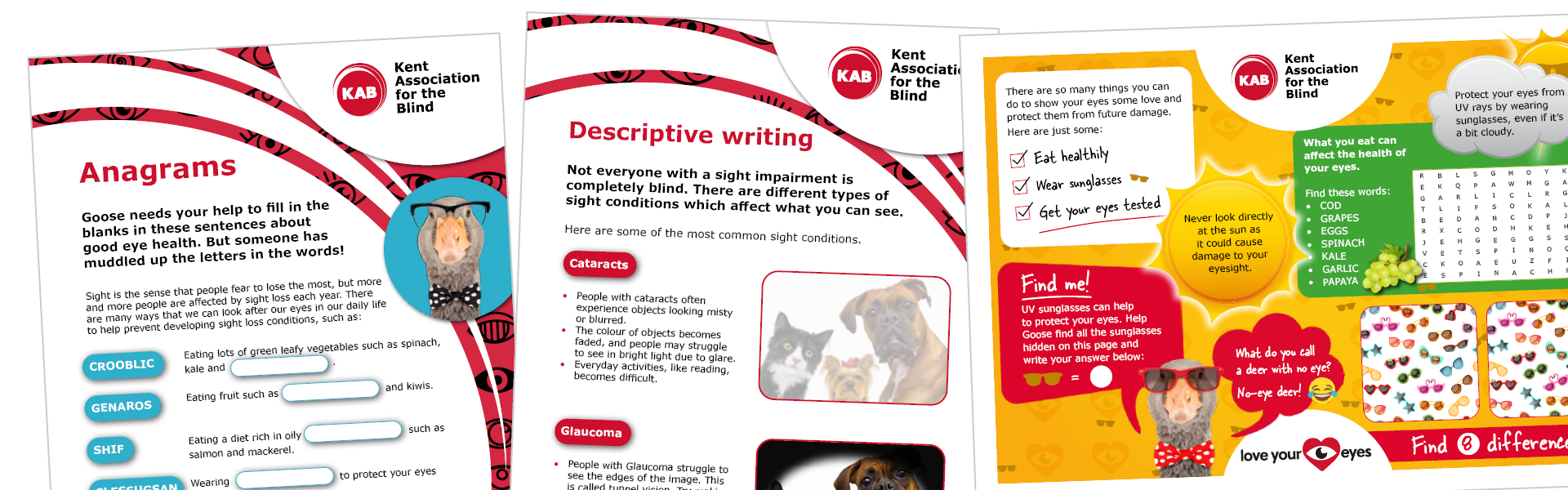 page one of documents in the school resources pack