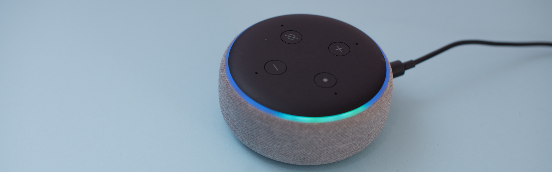 Amazon Echo Dot on a table